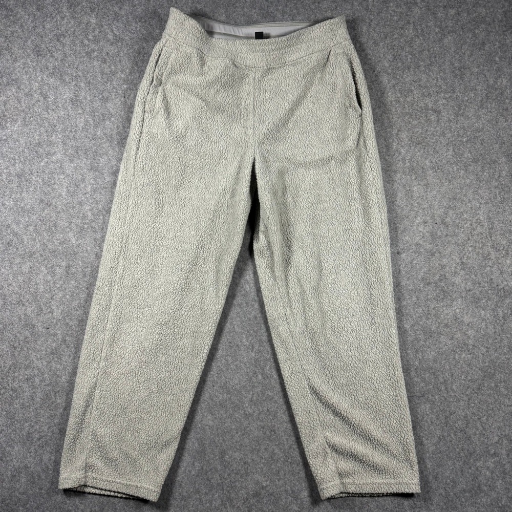 Patagonia Los Gatos Fleece Pants Womens Medium Grey High Pile Joggers Sweatpants